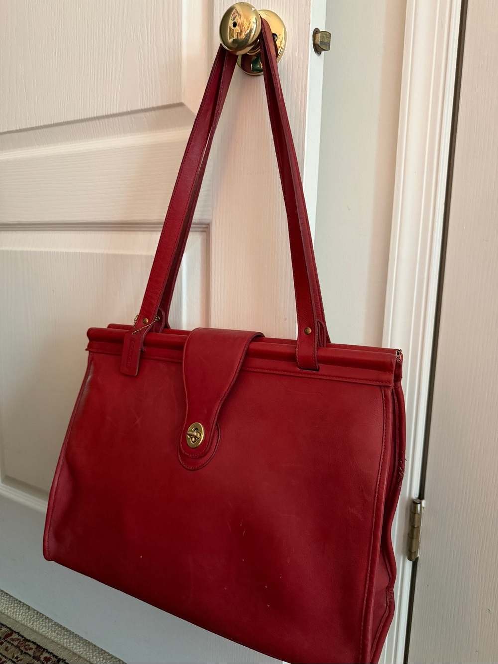 Vintage Coach Barclay XL Bag - Red